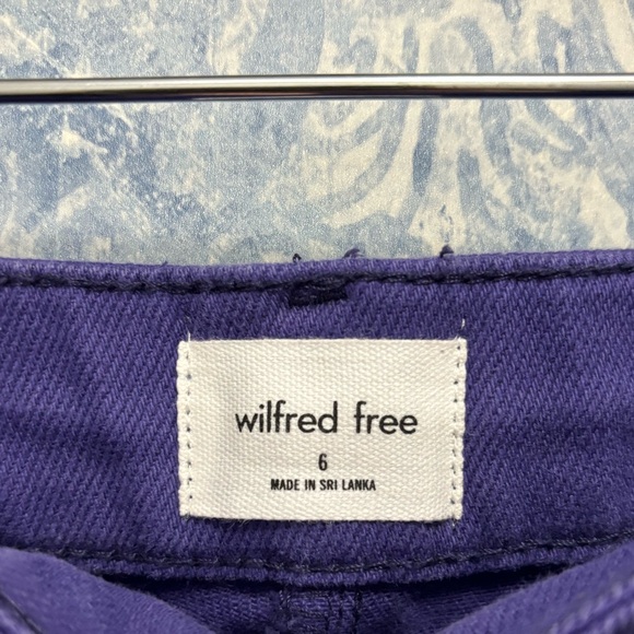 Aritzia Wilfred Free Modern Cargo Pant Purple High Rise Utility Button Fly Sz 6 - Picture 4 of 6
